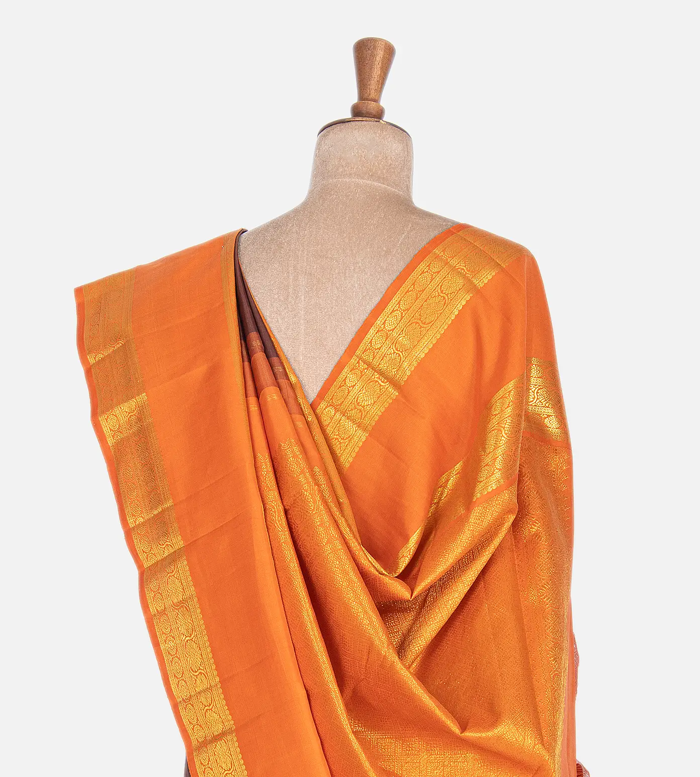 Brown Kanchipuram Silk Saree3