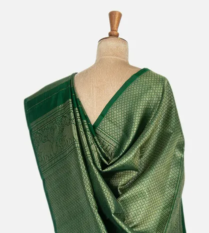Bottle Green Kanchipuram Silk Saree3