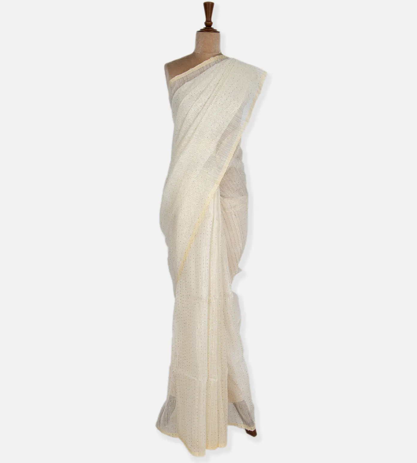 White Tussar Saree2