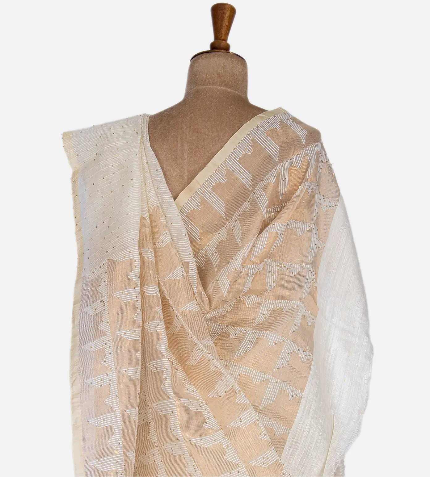 White Tussar Saree3