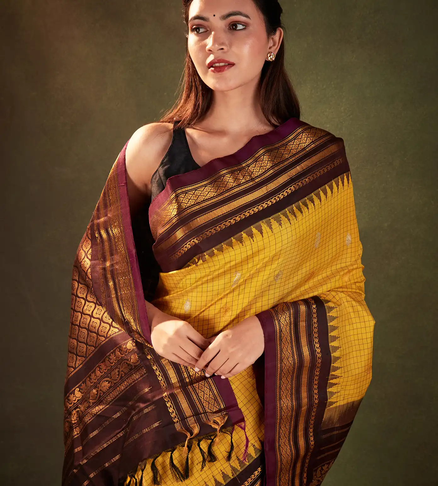 Pure Gadwal Silk Saree (adi76896)