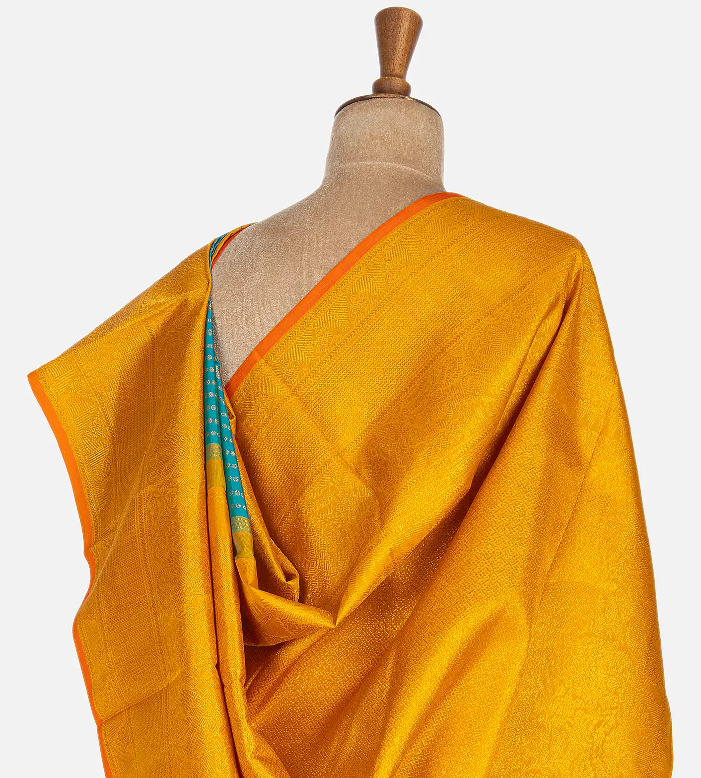 Deep Teal Kanchipuram Silk Saree3