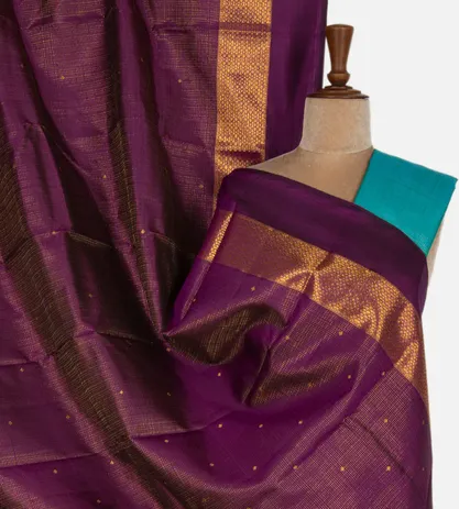 Buy BANARASI SILK PALACE Women's Kanchipuram Banarasi Lichi Kanjivaram Silk  Saree With Plain Unstitched Blouse Piece (Dark purple colour) at Amazon.in