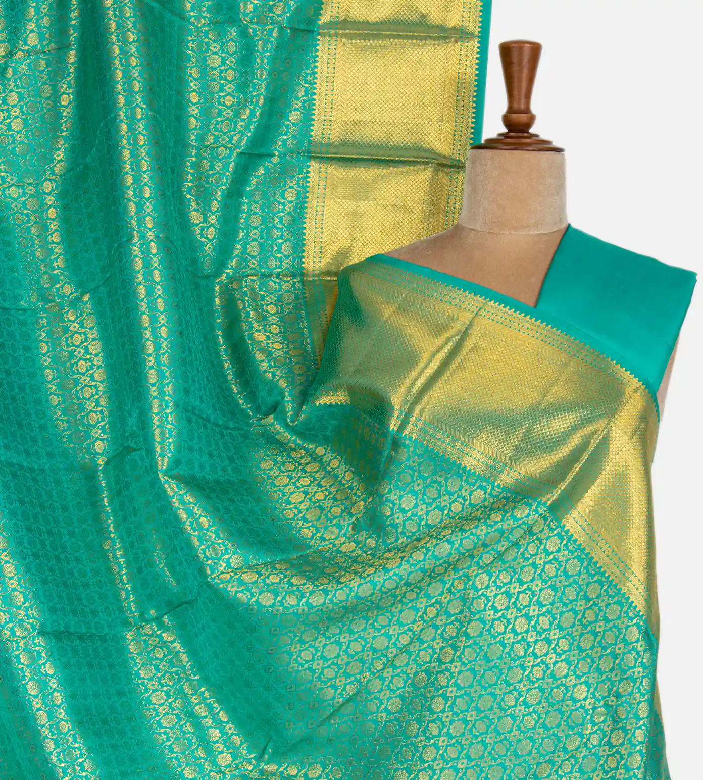 Green Kanchipuram Silk Saree1