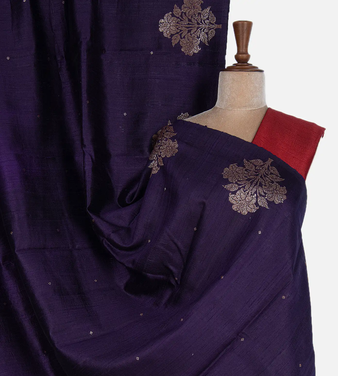 Violet Banarasi Tussar Saree1