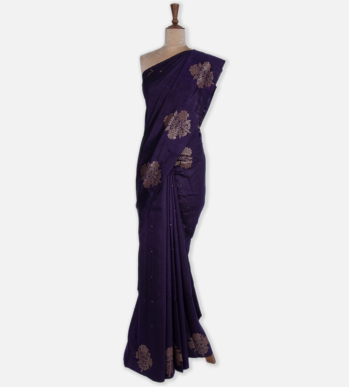 Violet Banarasi Tussar Saree2