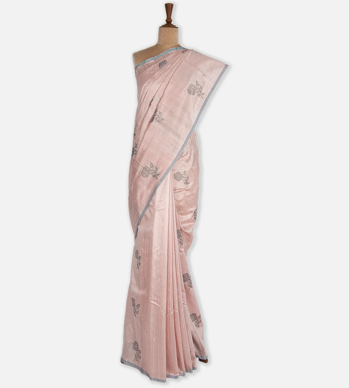 Pastel Pink Banarasi Tussar Saree2