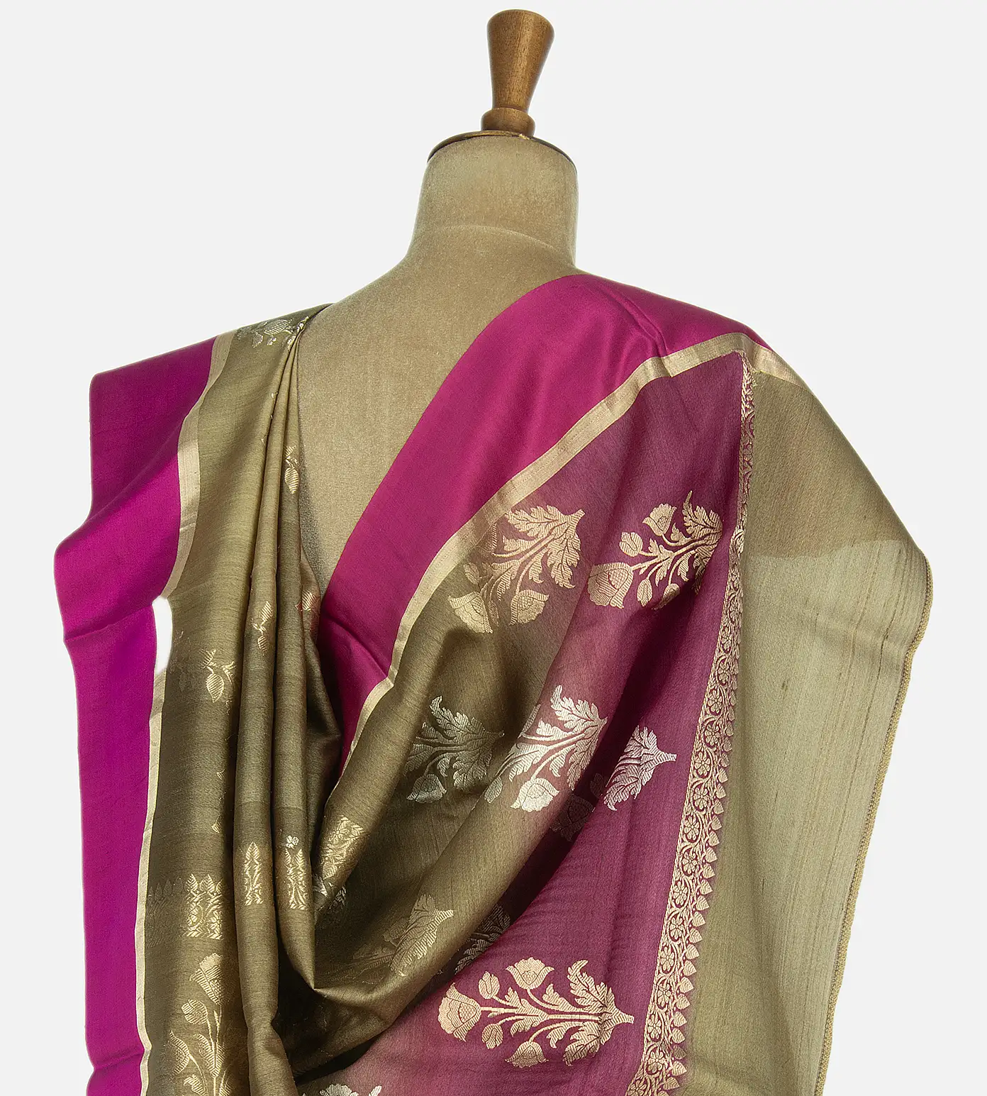 Beige Tussar Saree3