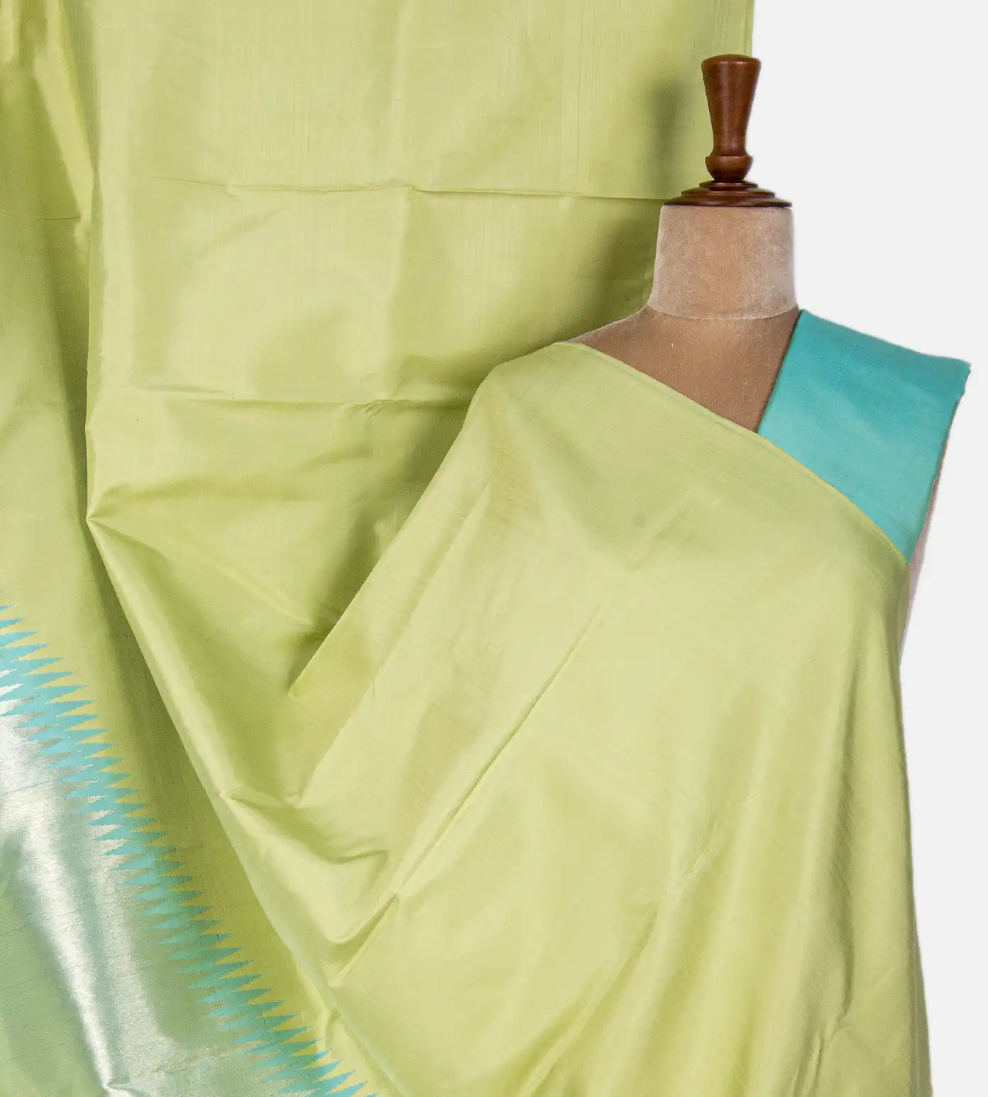 Light Green Kanchipuram Silk Saree1