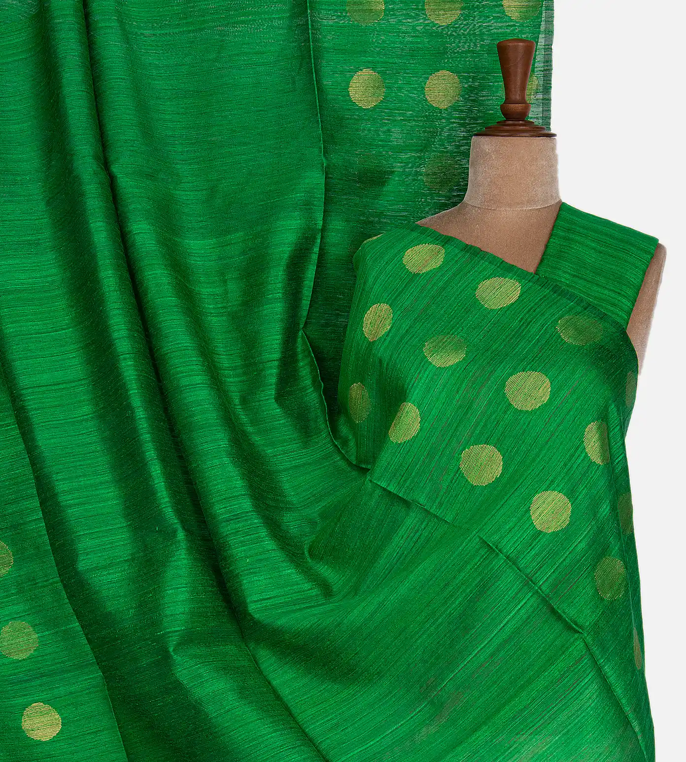 Green Bailou Tussar Saree1