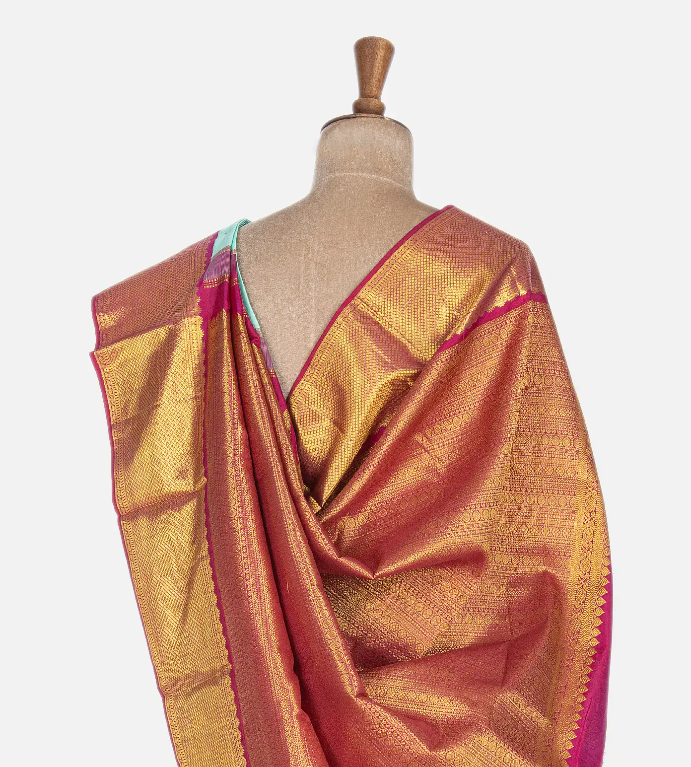 Sea Green Kanchipuram Silk Saree3