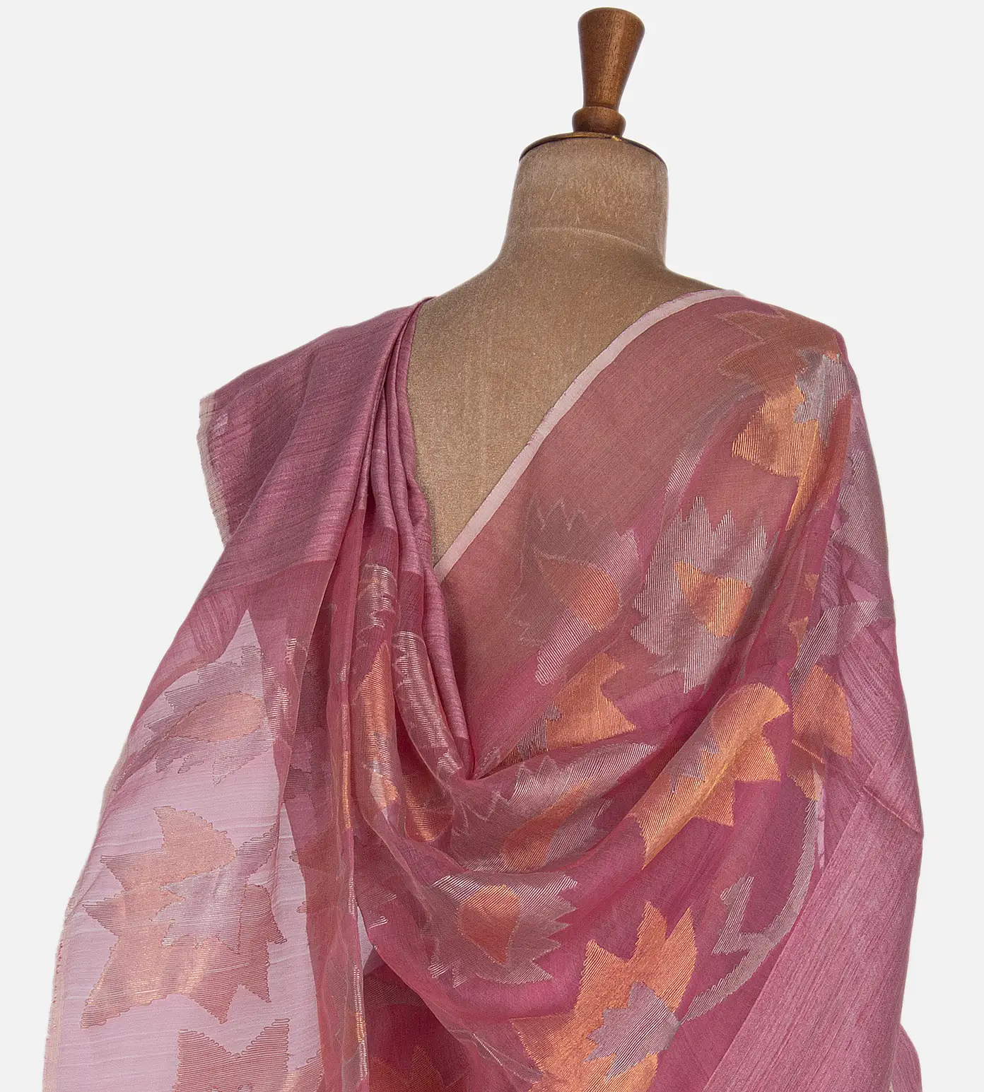 Pink Bailou Tussar Saree3
