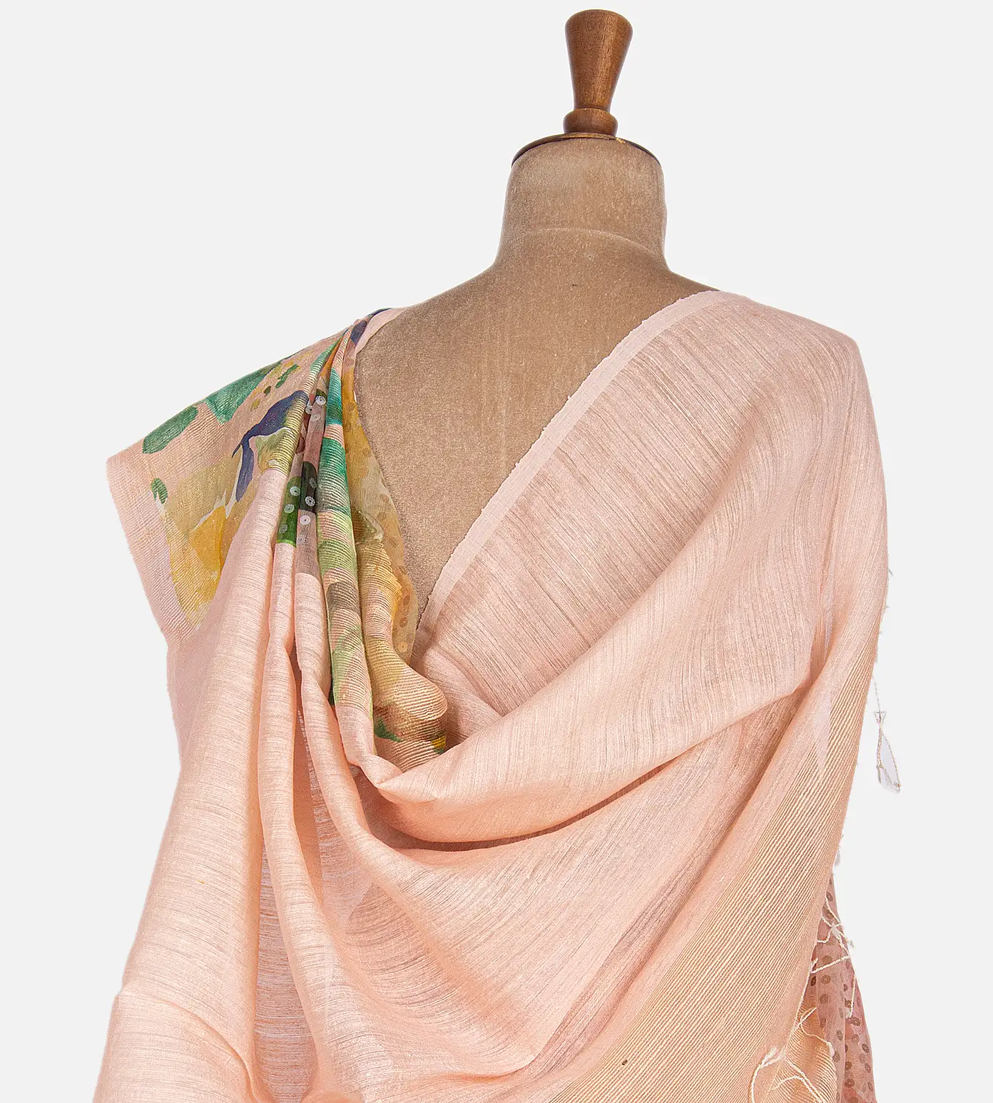 Light Peach Matka Bailou Saree3