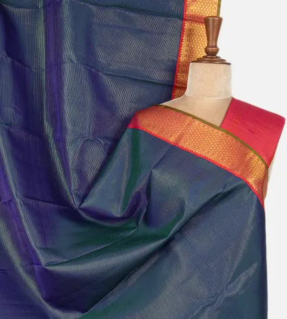 Greenish Blue Kanchipuram Silk Saree1
