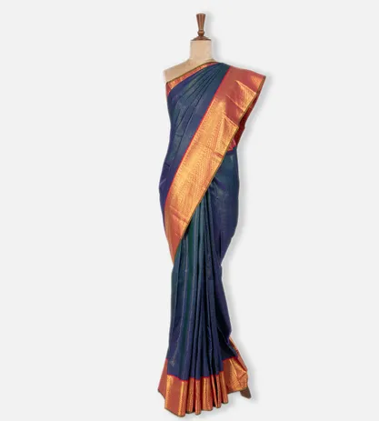 Greenish Blue Kanchipuram Silk Saree2