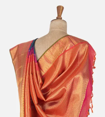 Greenish Blue Kanchipuram Silk Saree3