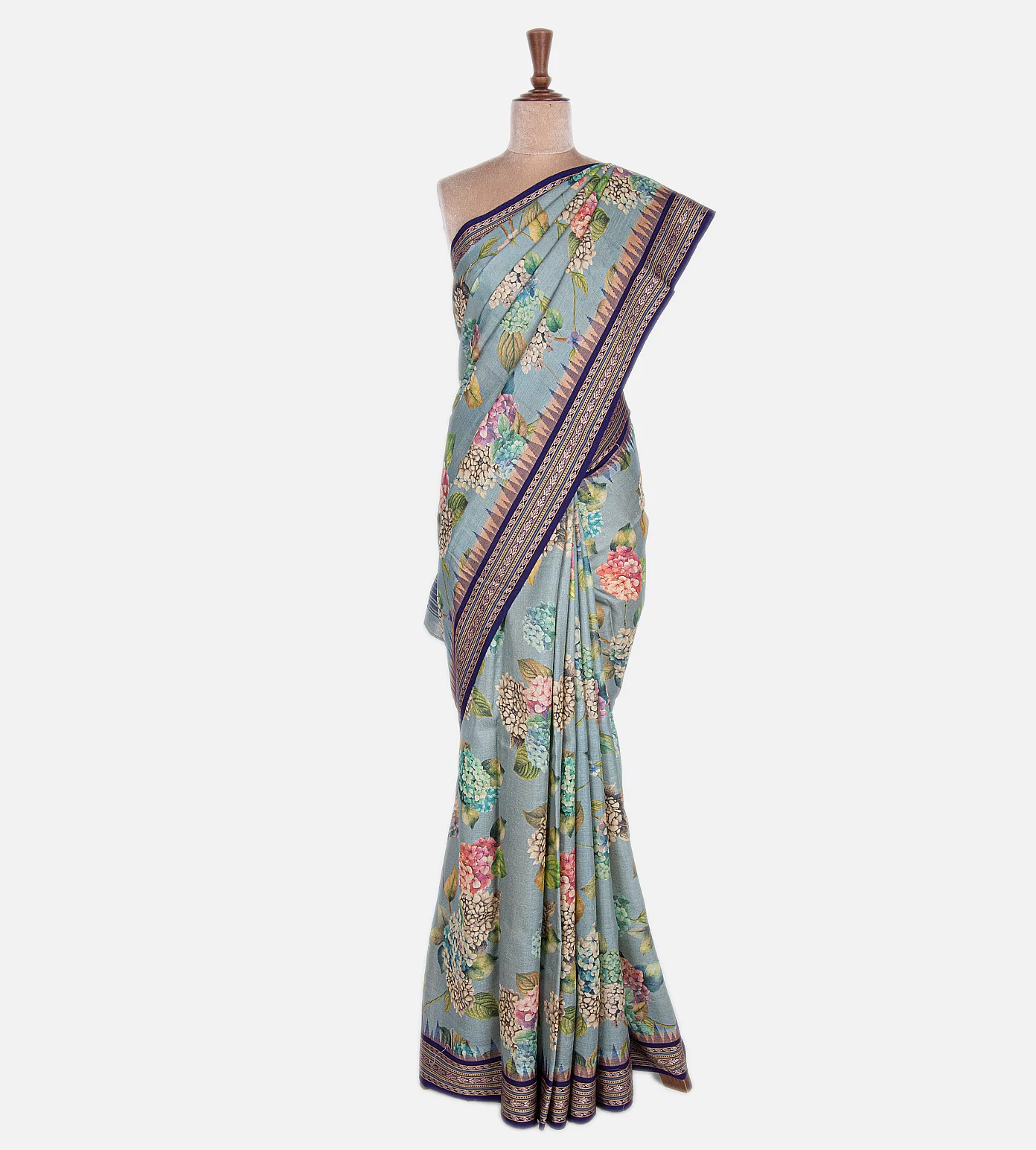 Light Blue Vidarbha Tussar Saree2