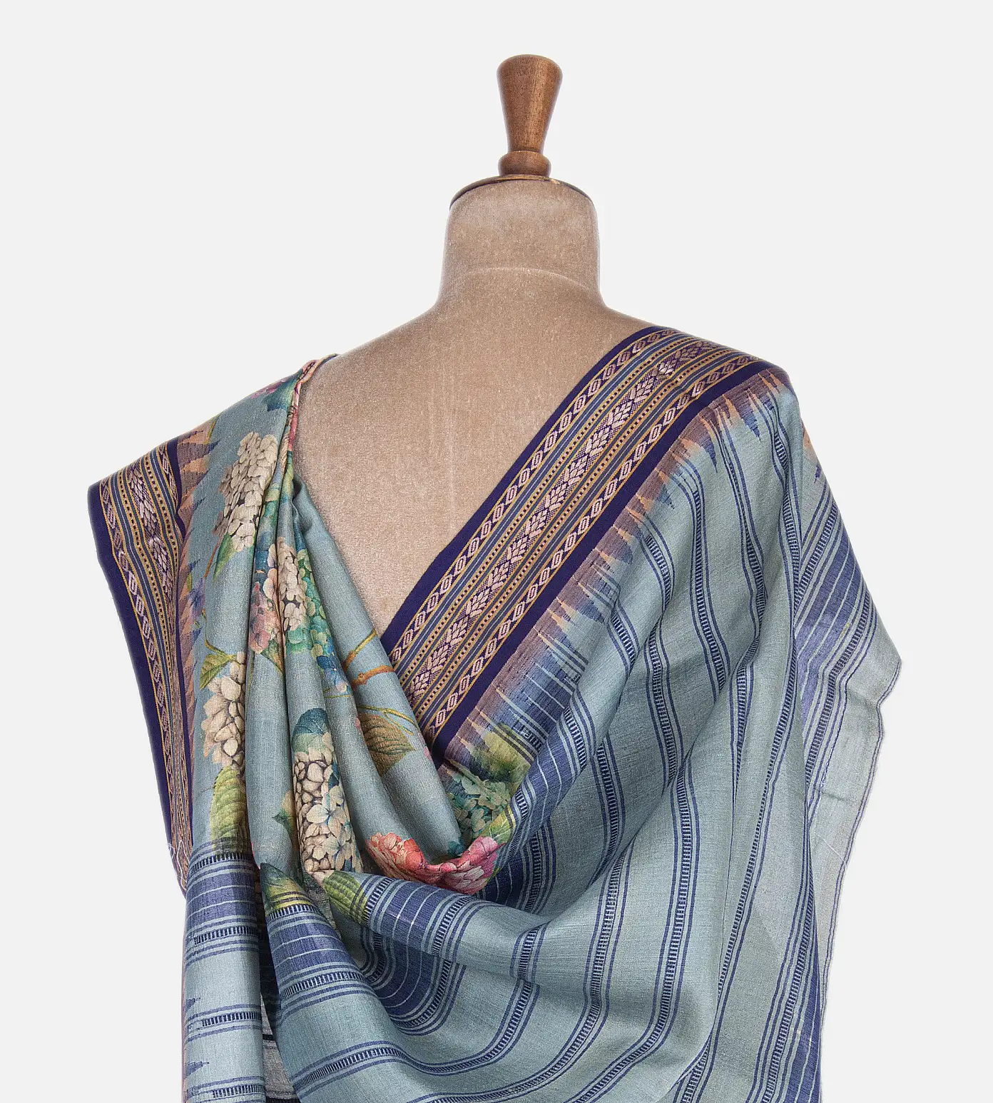 Light Blue Vidarbha Tussar Saree3