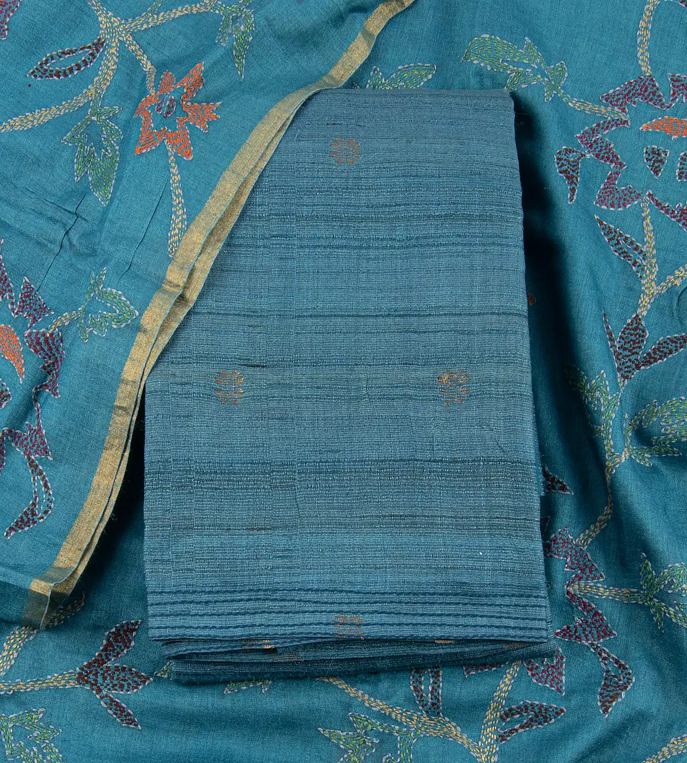 Blue Tussar Salwar1