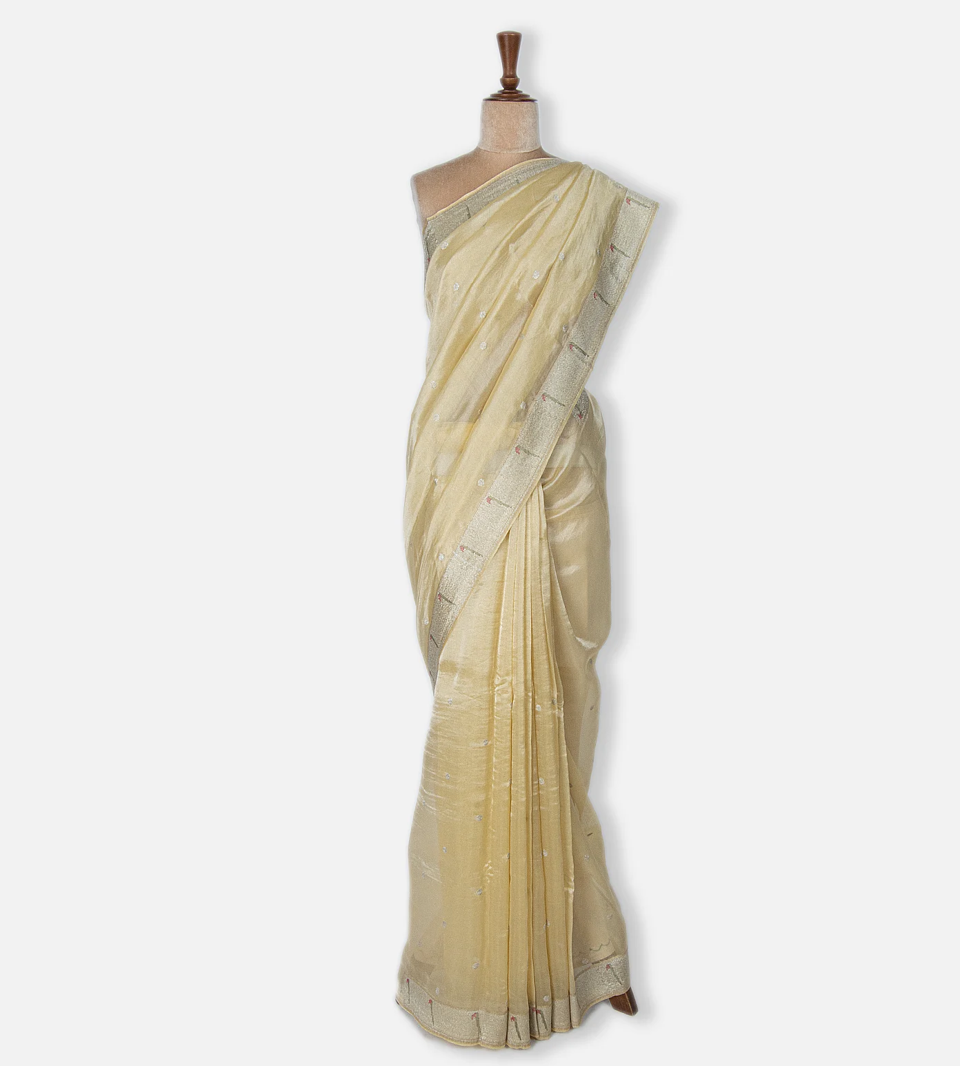 Gold Organza Embroidery Saree2