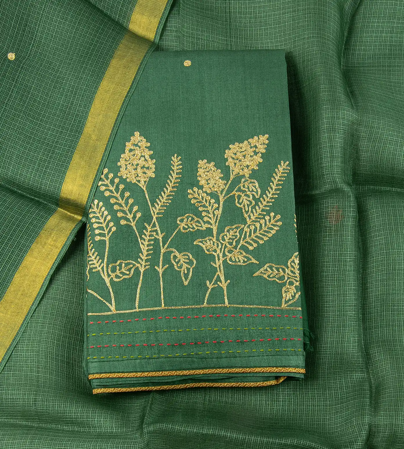 Green Tussar Salwar1