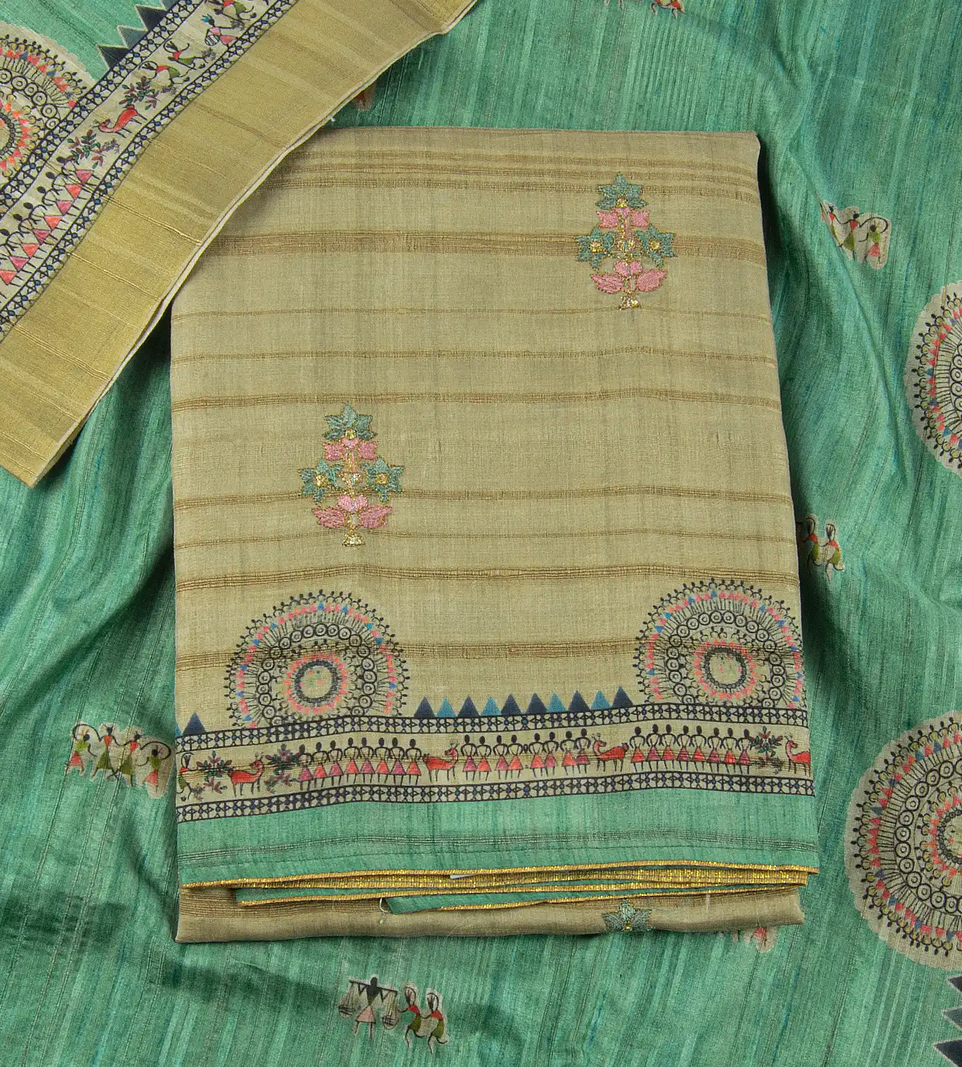 Creme Mixed Cotton Salwar1