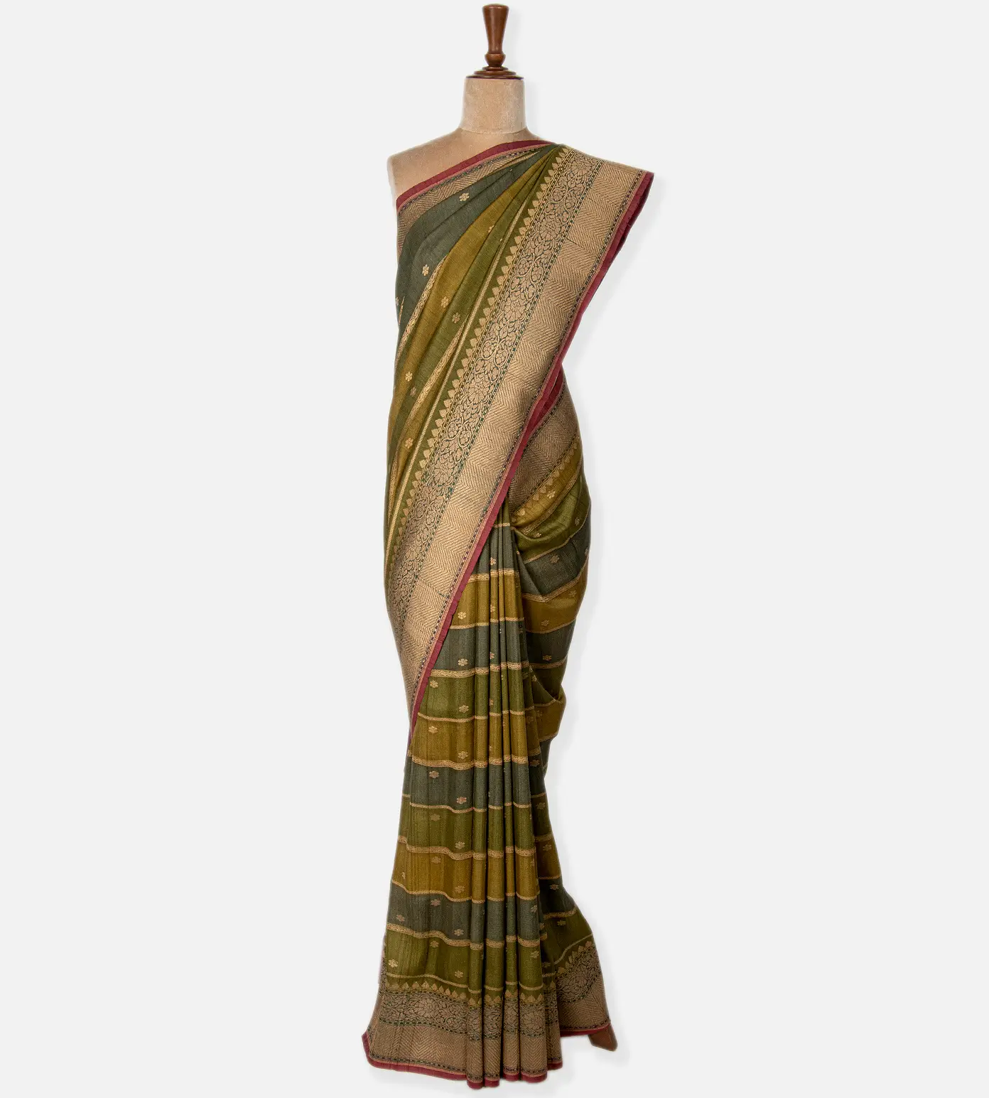 Multicolour Banarasi Tussar Georgette Saree2