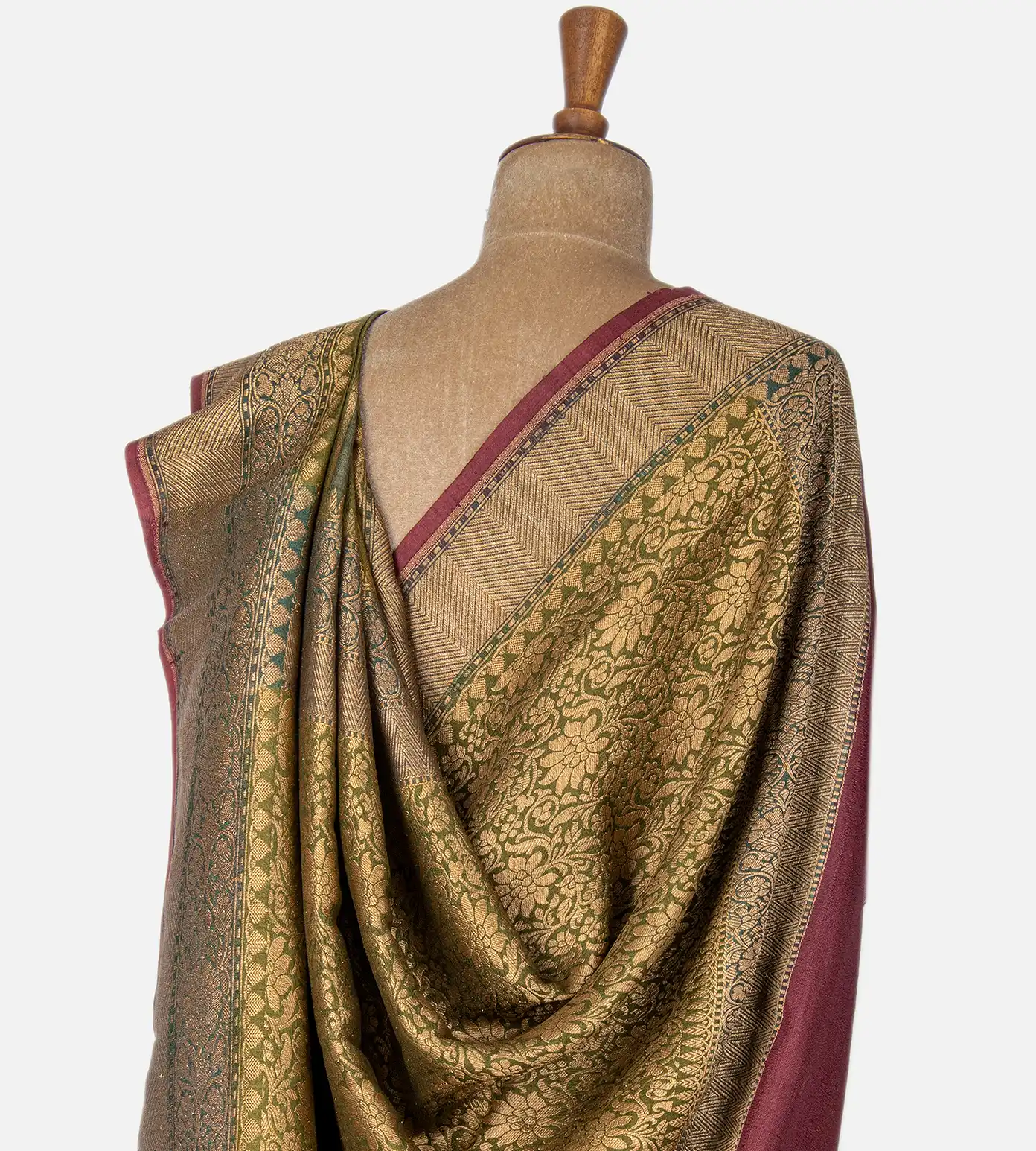 Multicolour Banarasi Tussar Georgette Saree3