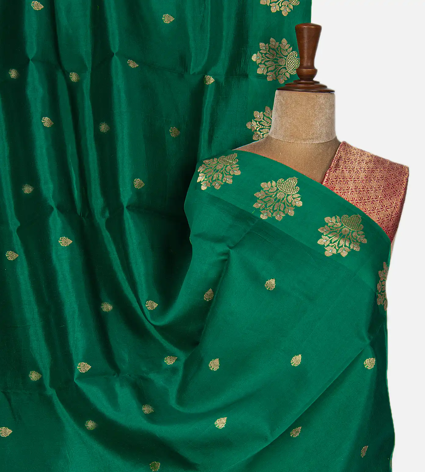 Green Banarasi Silk Saree1