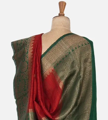 Red Banarasi Tussar Saree3