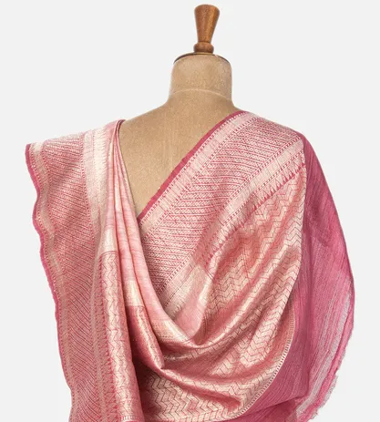 Pastel Pink Banarasi Tussar Saree3