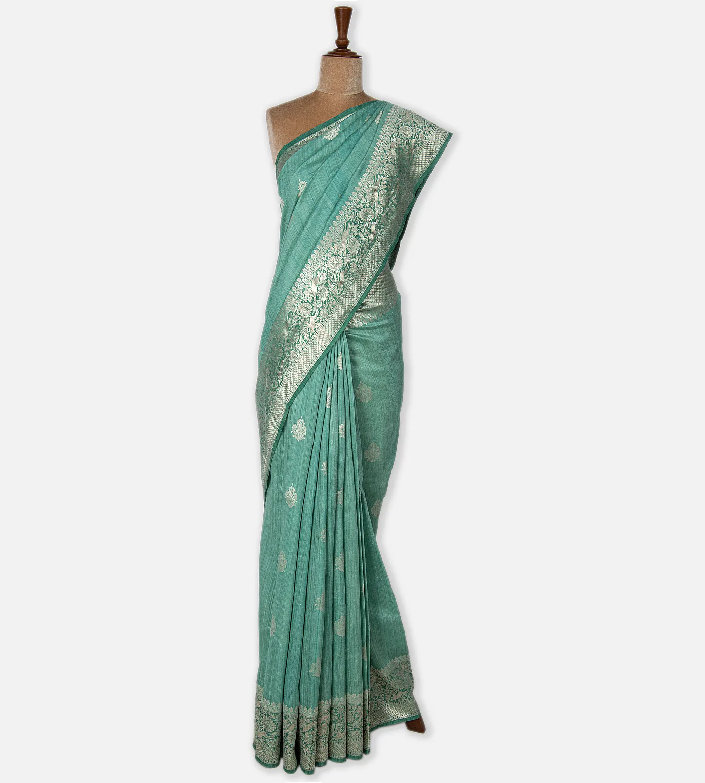 Blue Banarasi Tussar Saree2