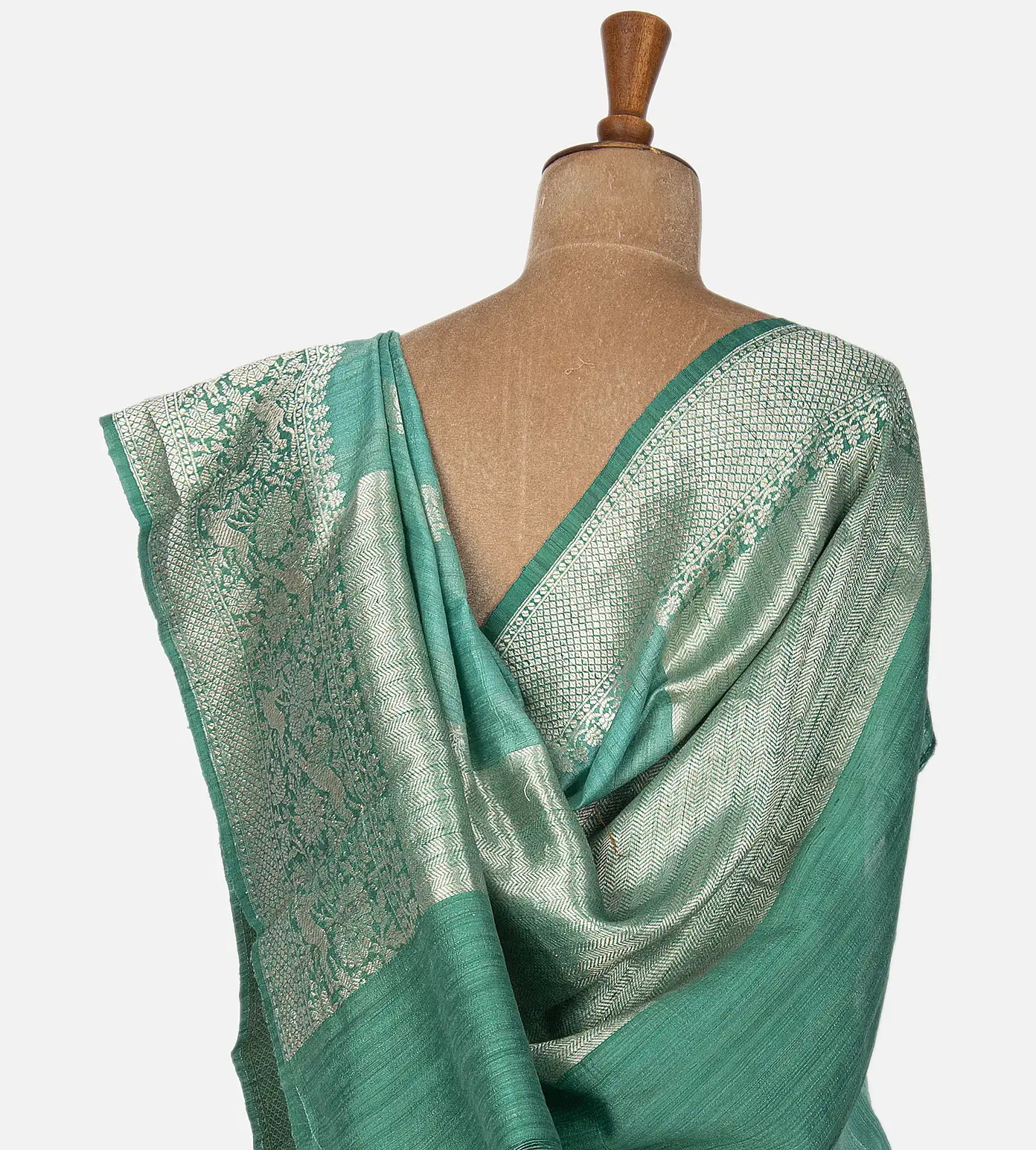 Blue Banarasi Tussar Saree3