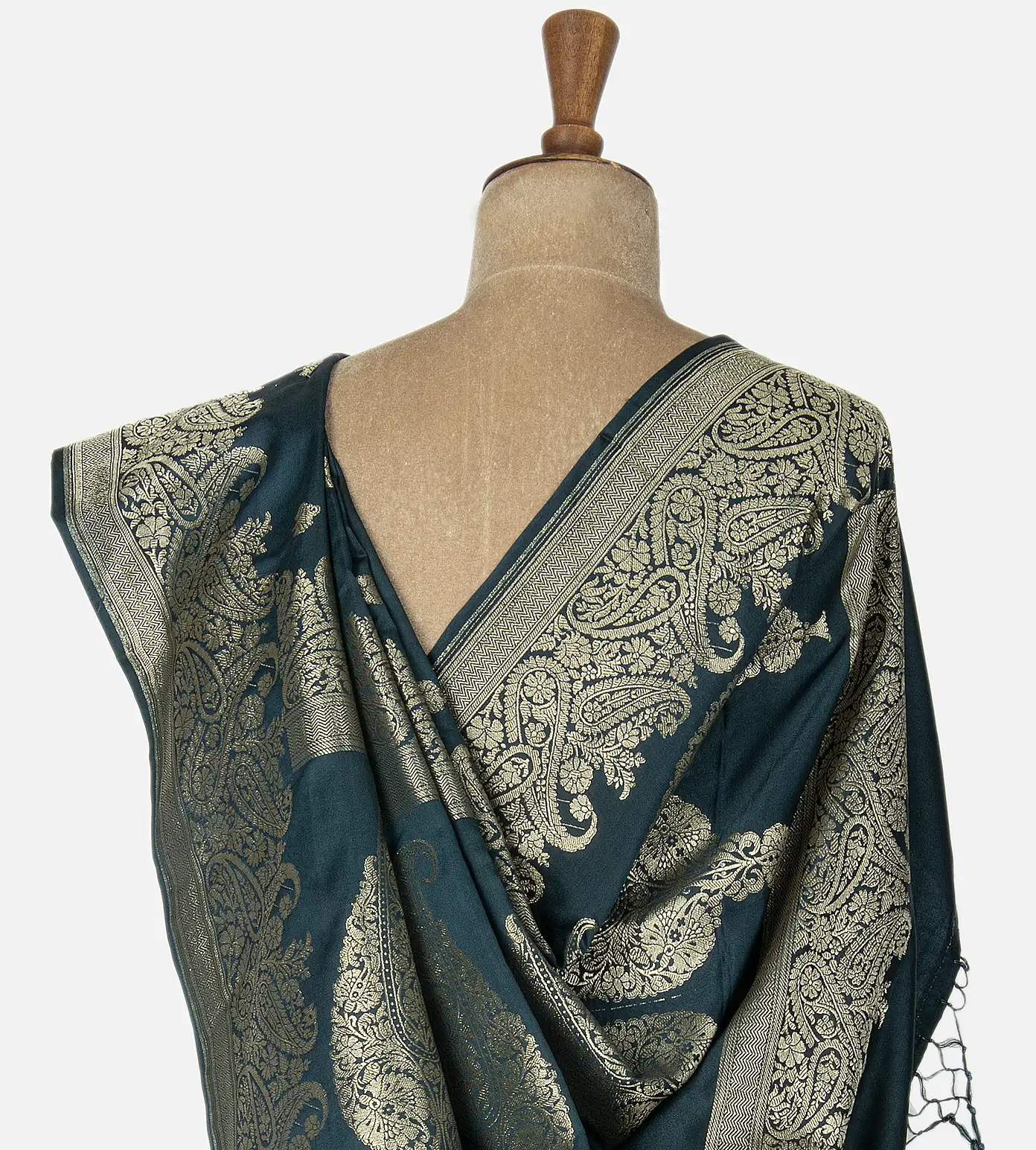 Blue Banarasi Silk Saree3