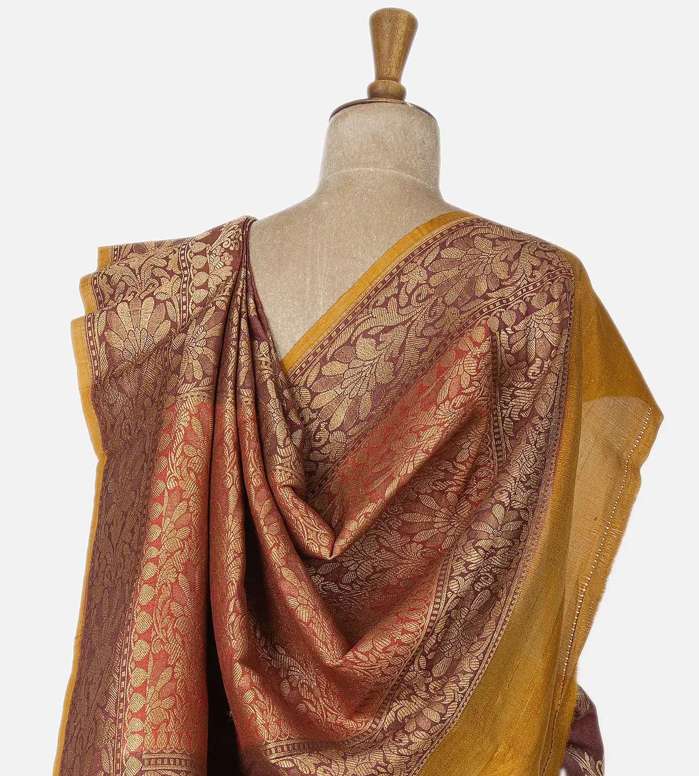 Multicolour Banarasi Tussar Georgette Saree3