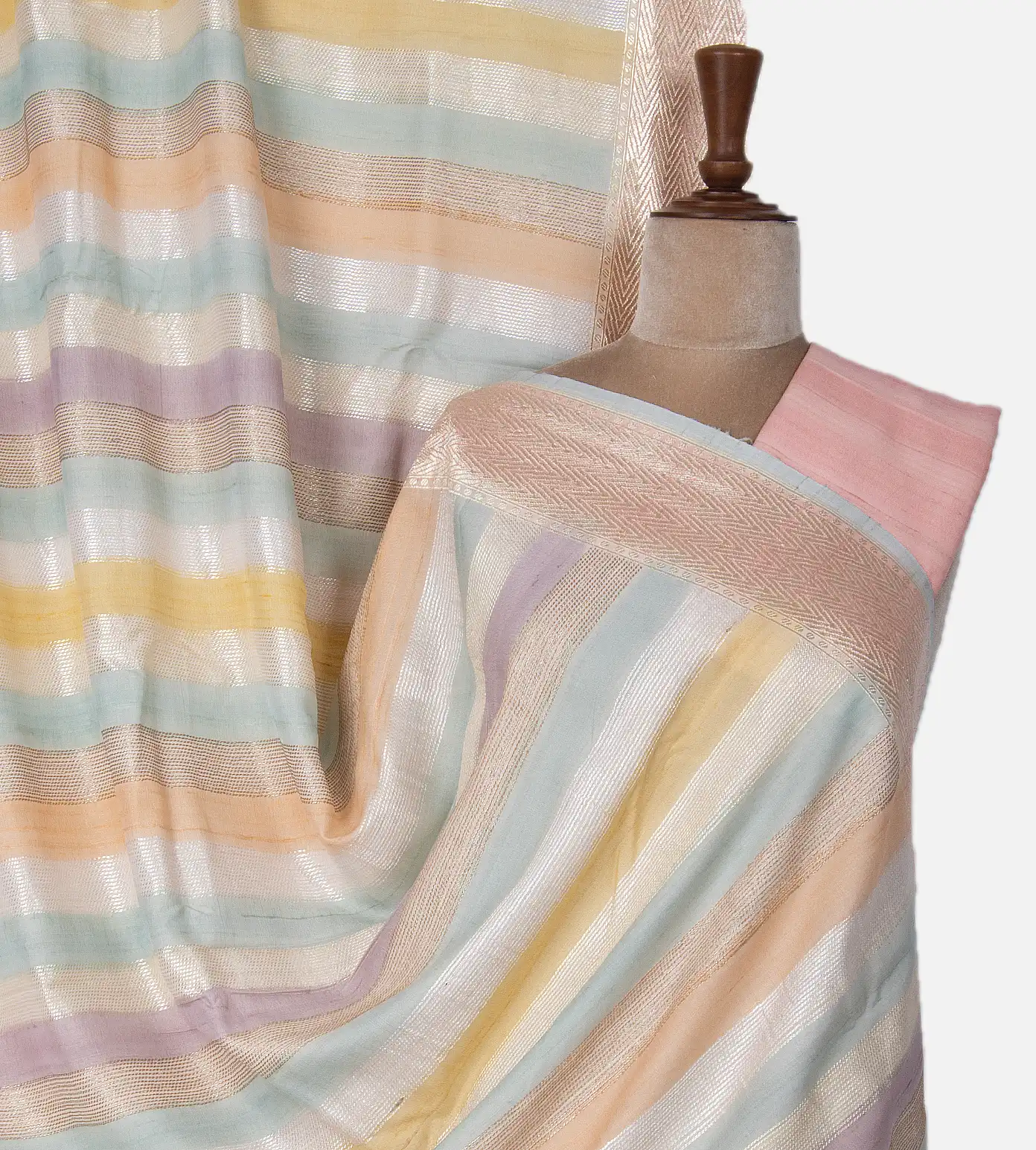 Multicolour Banarasi Tussar Georgette Saree1