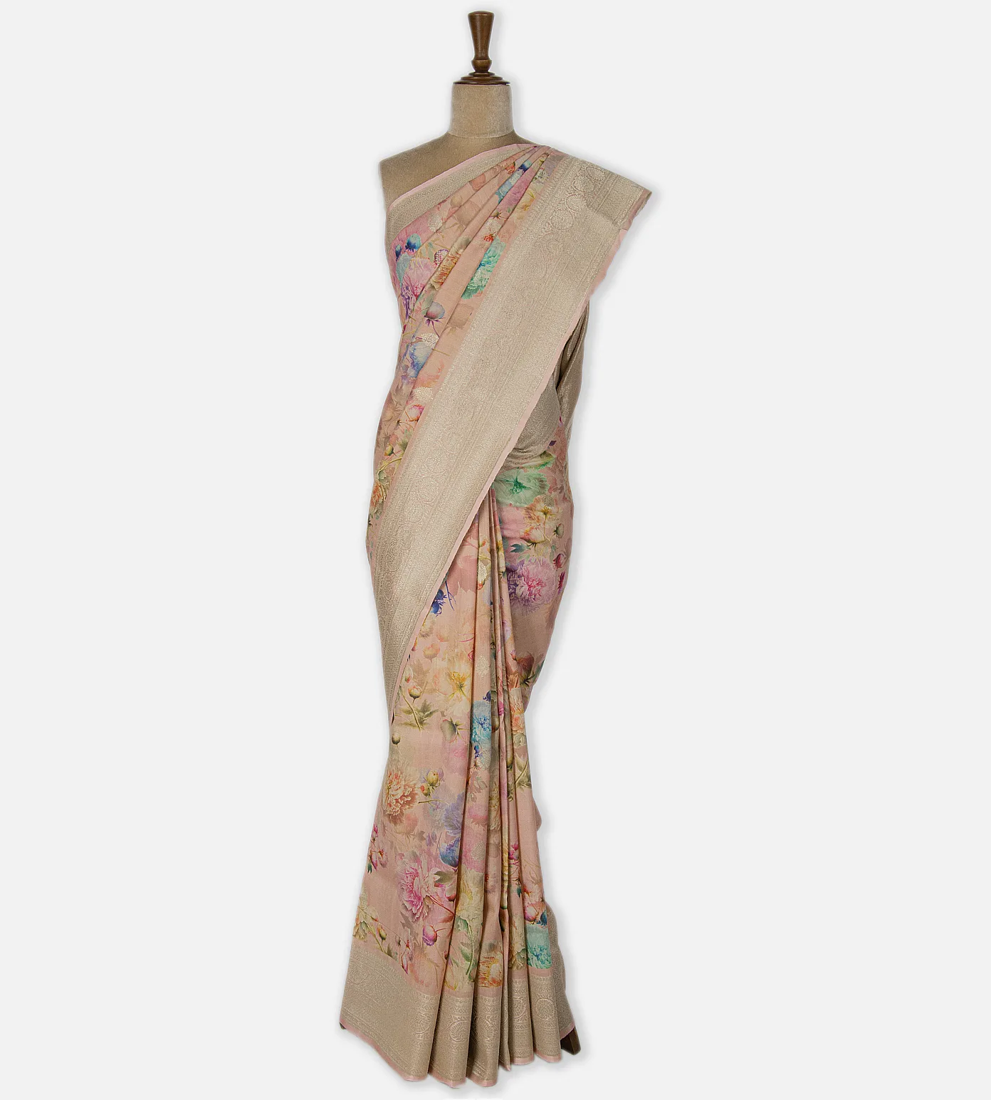 Light Peach Kattan Silk Saree2