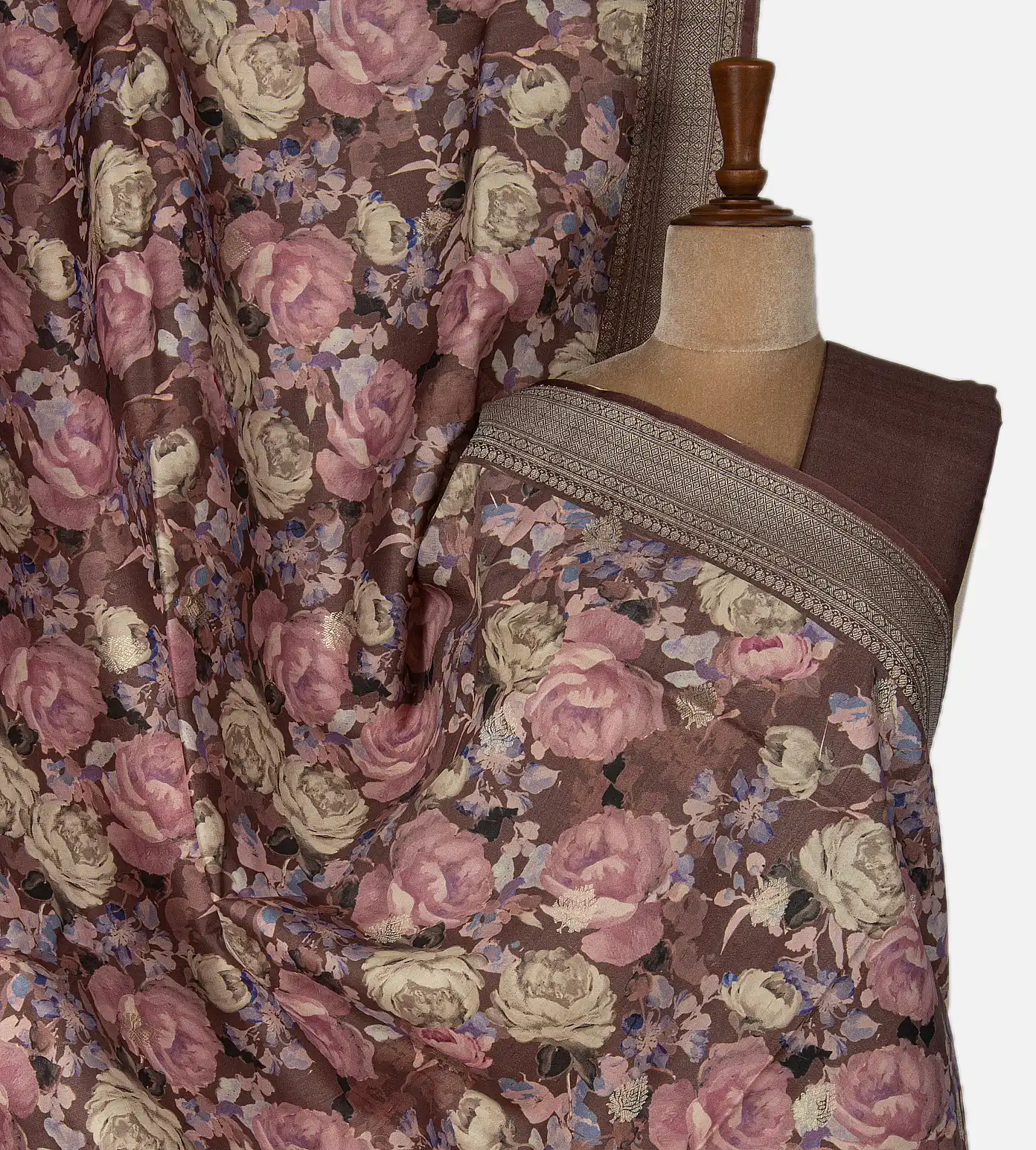 Brown Kattan Silk Saree1