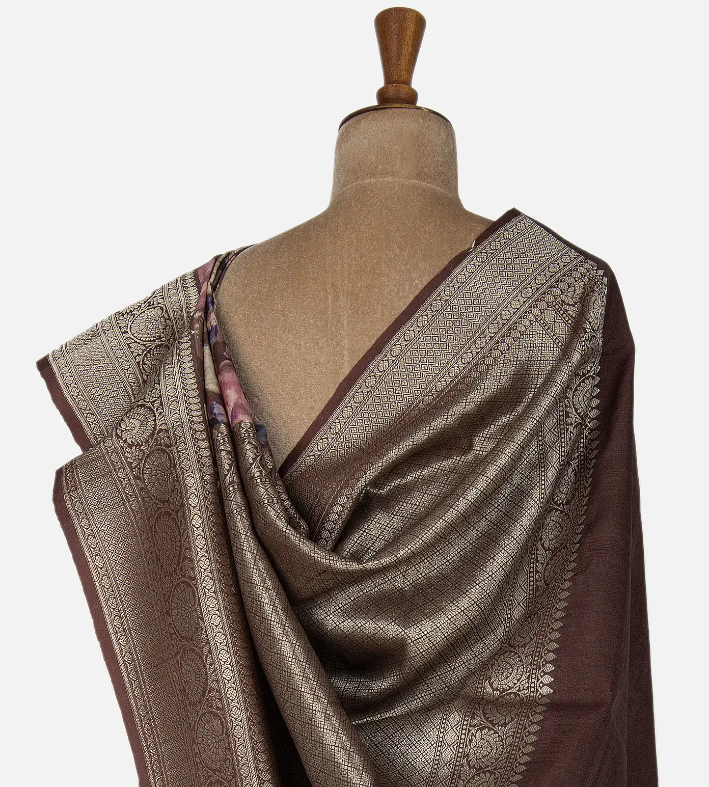 Brown Kattan Silk Saree3