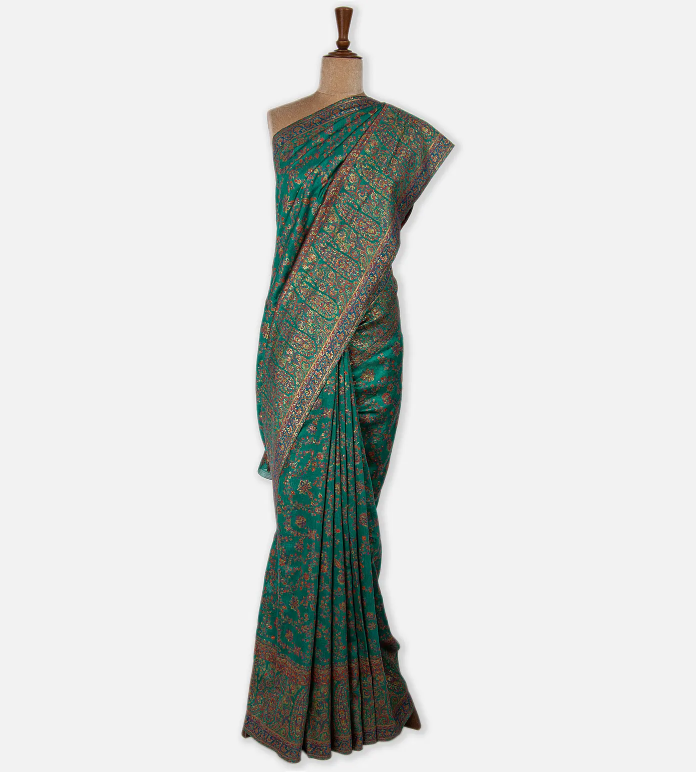 Sea Green Kani Silk Saree2