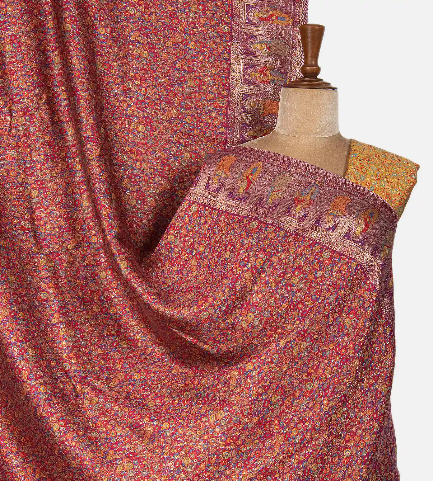 Pink Kani Silk Saree1