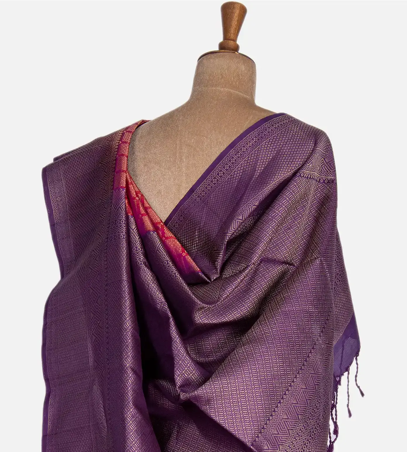 Pinkish Red Soft Silk Saree3