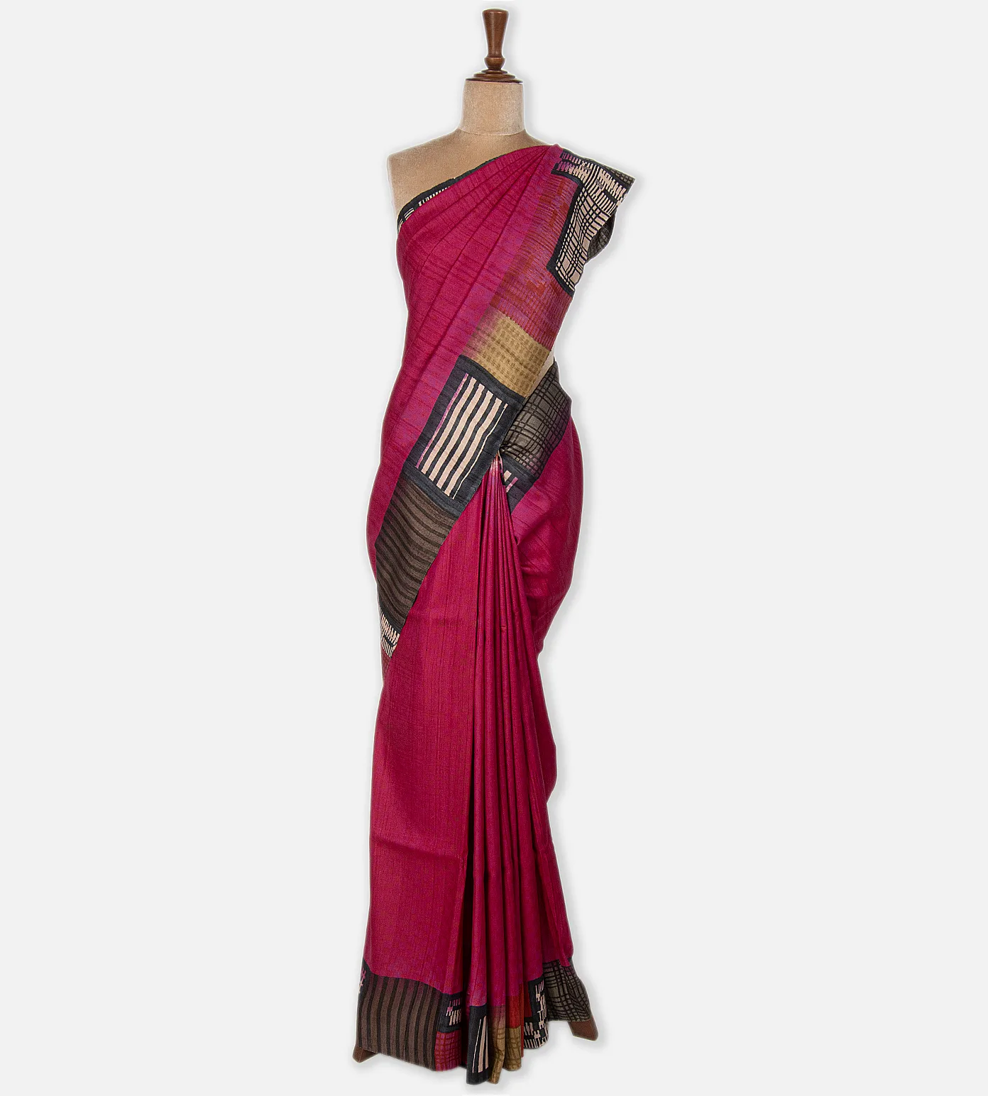 Pink Tussar Saree2