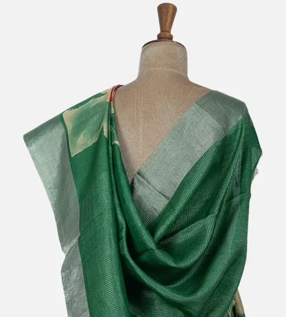 Green Tussar Printed Saree3