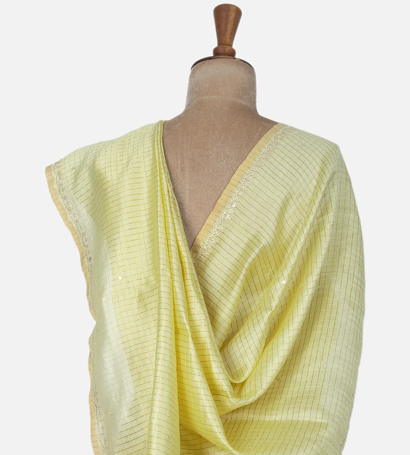 Yellow Tussar Saree3