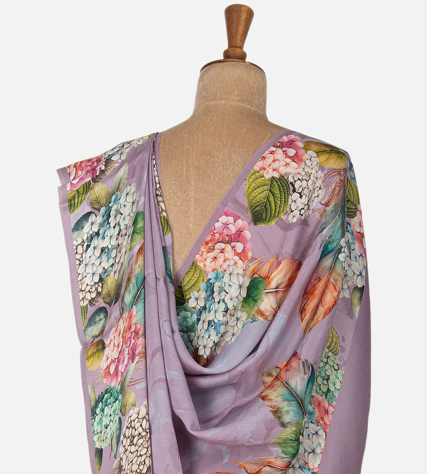 Lavender Satin Saree3