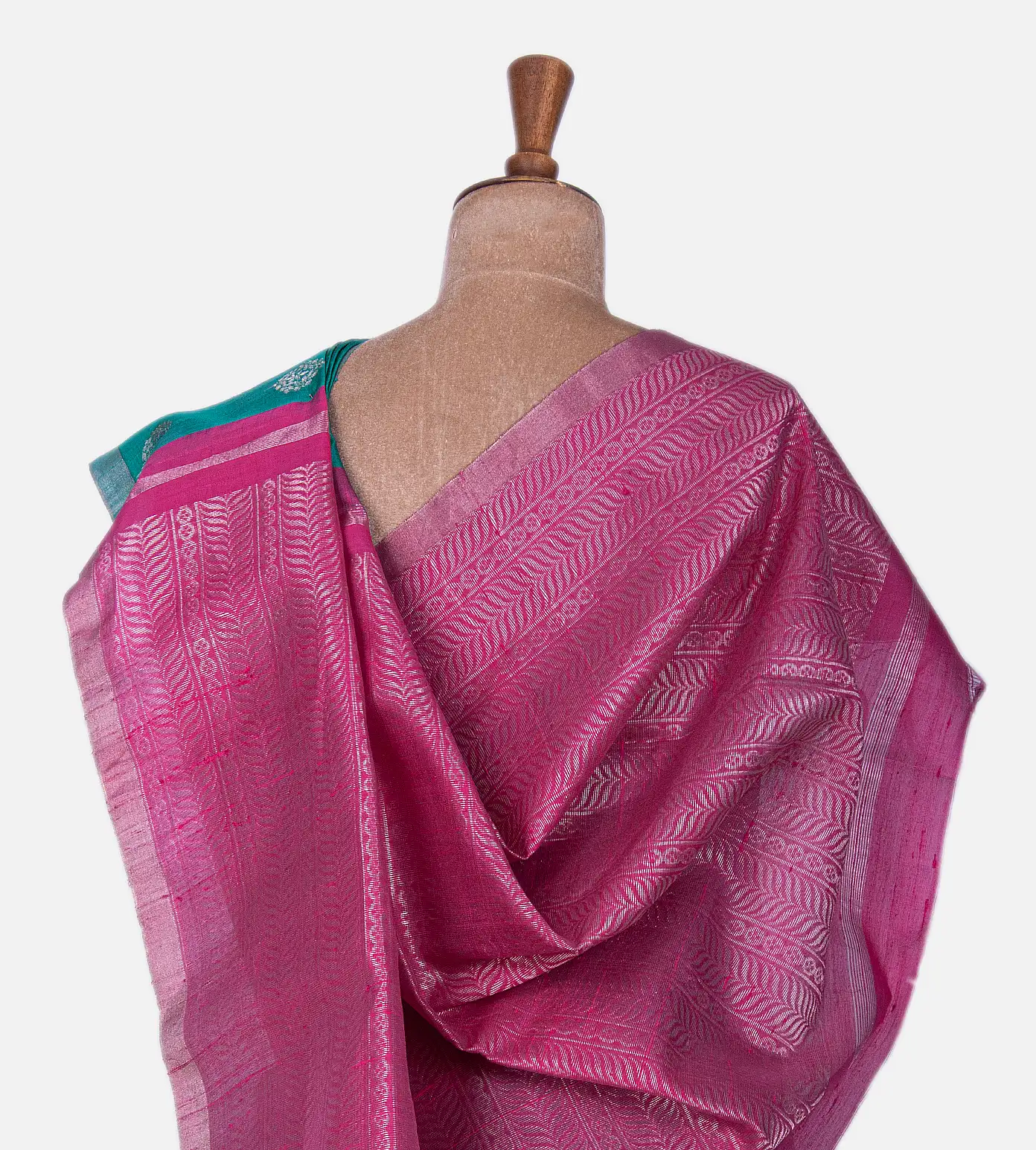 Sea Green Raw Silk Saree3