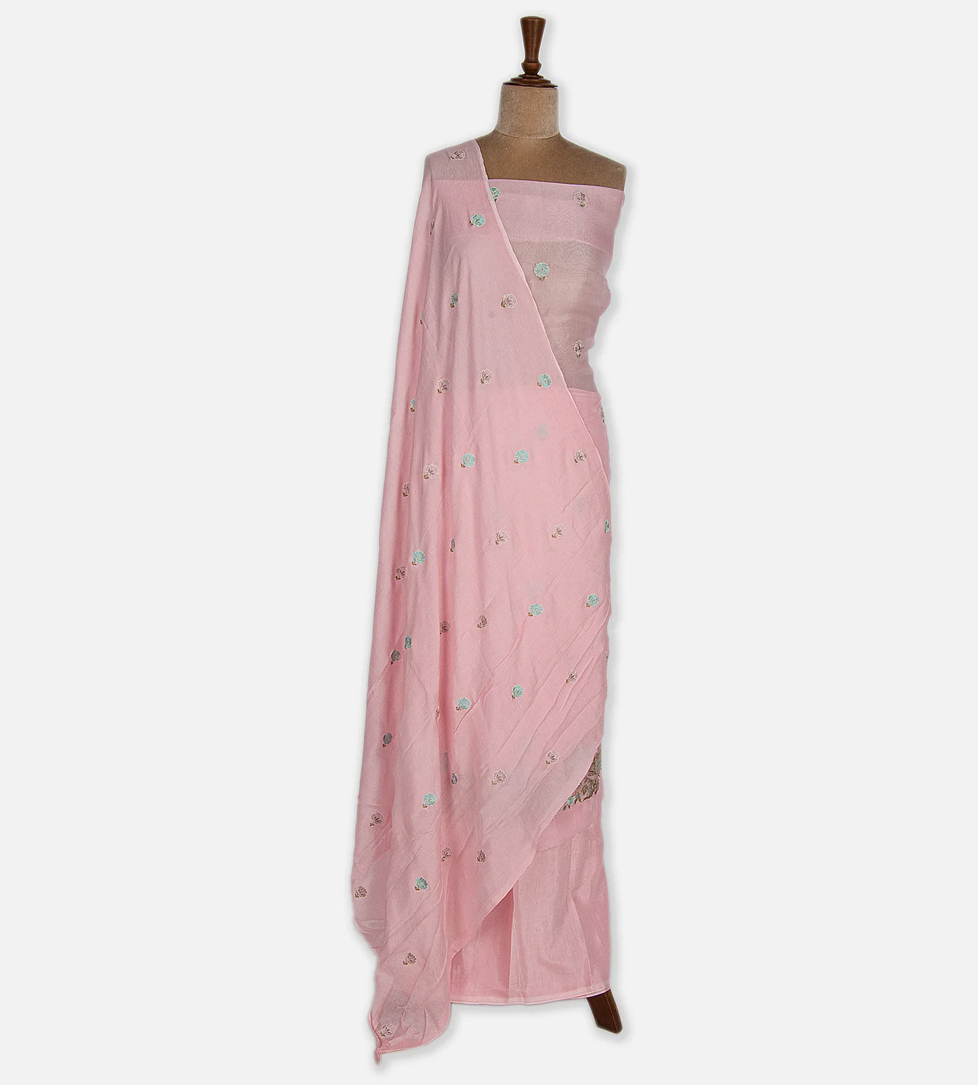 Baby Pink Organza Embroidery Salwar2