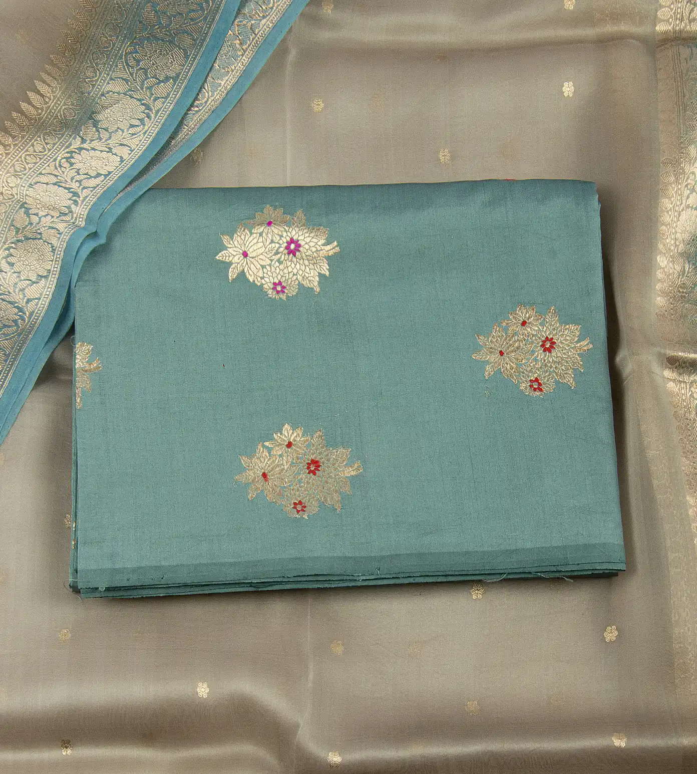 Blue Banarasi Silk Salwar1