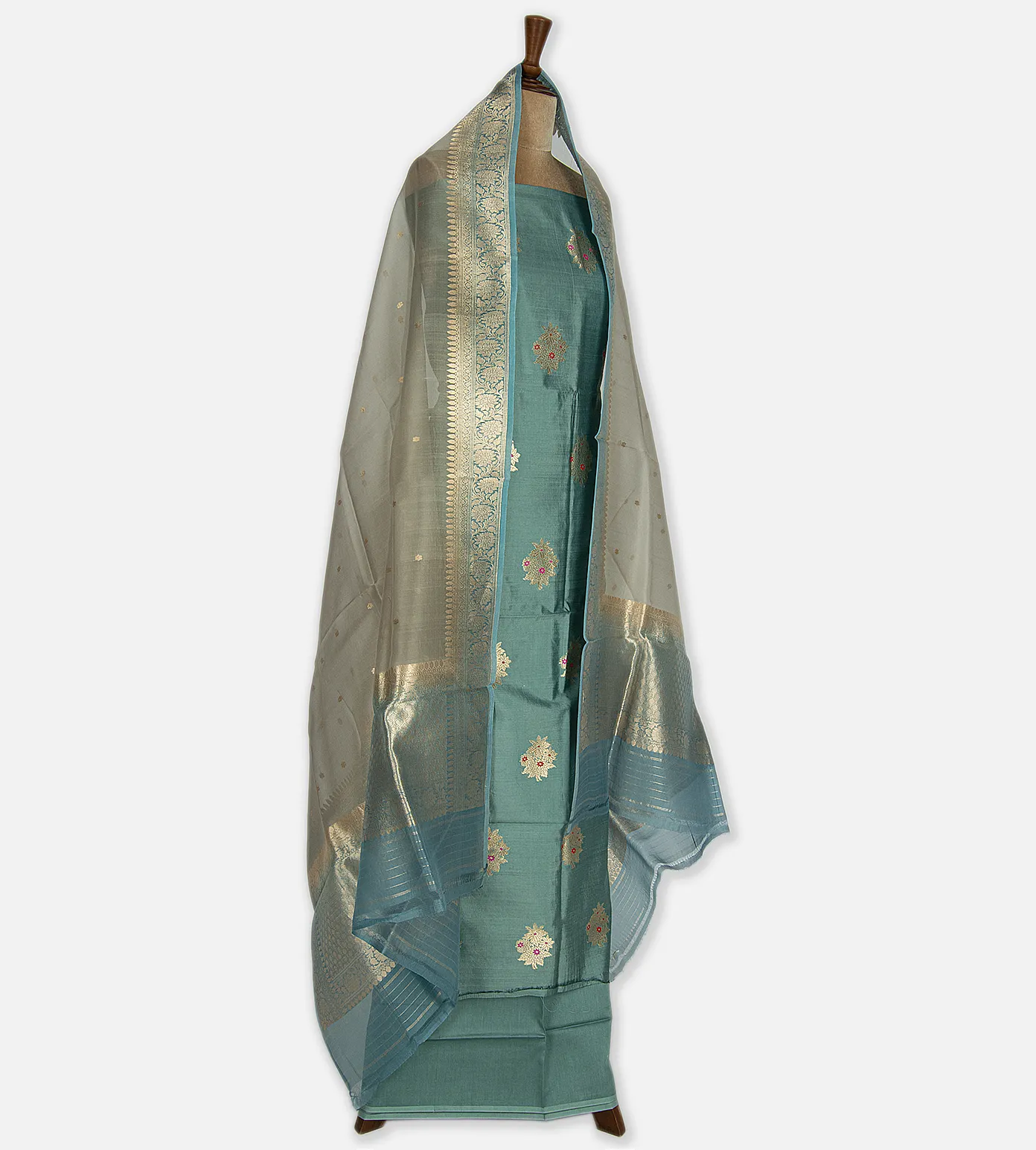 Blue Banarasi Silk Salwar3